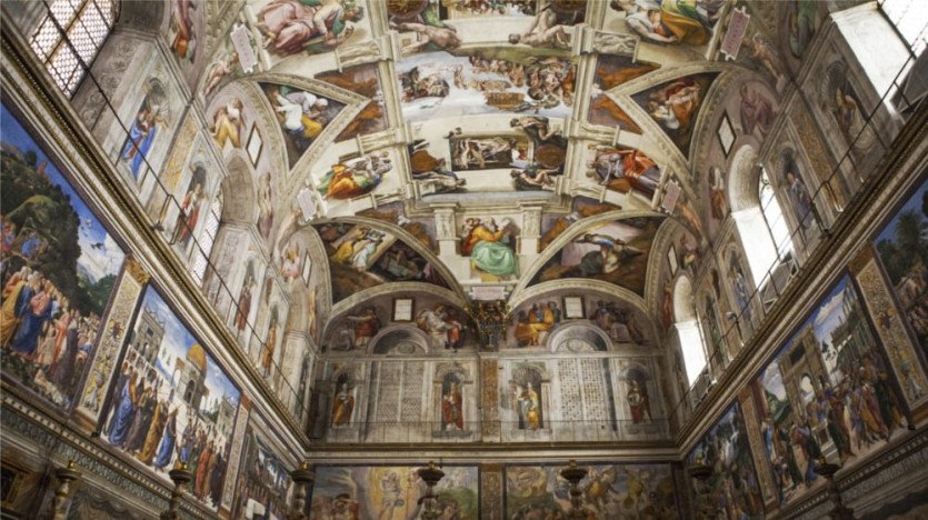 미켈란젤로가 그린 천장화를 볼 수 있는 시스티나 성당 / 사진. ⓒVatican Museum