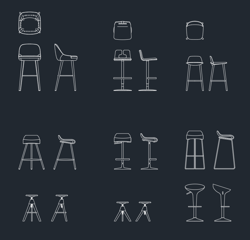 Magnicad 바의자 bar-stool > LIBRARY | MAGNICAD :: Cad Block Free Download