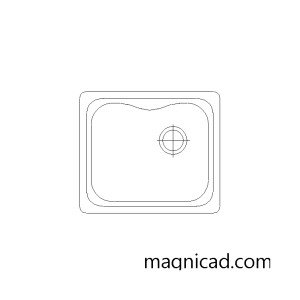 주방 싱크볼 캐드소스 k-sink-p006