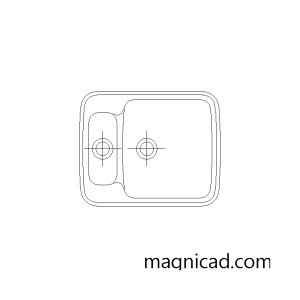 주방 싱크볼 캐드소스 k-sink-p005