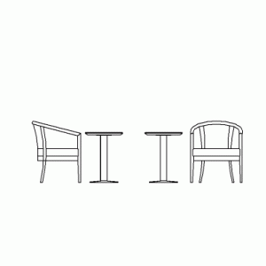 의자테이블세트입면 ​​f-ct-ec002
