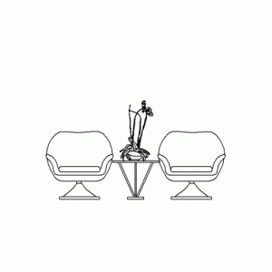 의자테이블세트입면 ​​f-ct-eb005