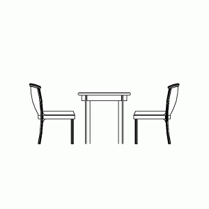 의자테이블세트입면 ​​f-ct-ea024
