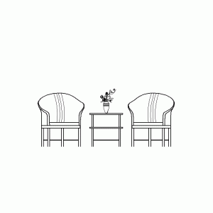 의자테이블세트입면 ​​f-ct-eb006