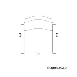 의자 평면도 캐드도면 f-ch-sa092p