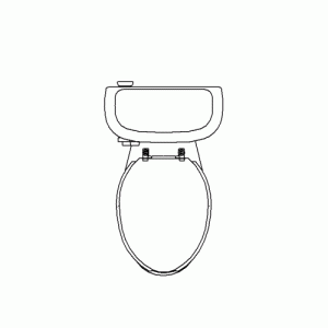 양변기 투피스 평면 b-wa-pb024