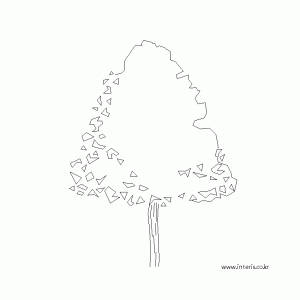 조경 나무입면 tteac005