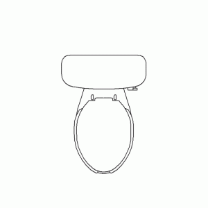 양변기 투피스 평면 b-wa-pb018