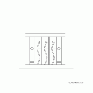 핸드레일/난간 입면 c-hl-ea024