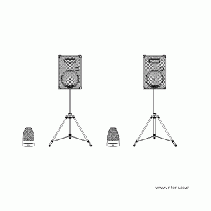 가전 스피커 입면 d-es-se009