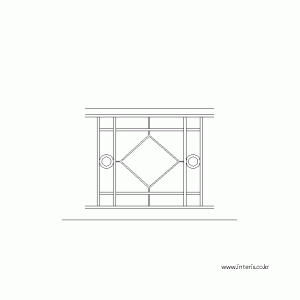 핸드레일/난간 입면 c-hl-ea026