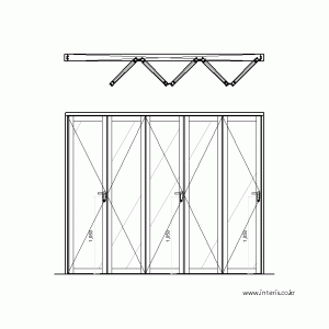 폴딩도어 평면/입면 wd-df-sa001