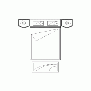 더블 침대 평면 f-bd-pc037
