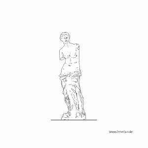 조각상 입면 ddb007