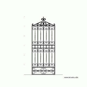 문 주물도어 입면 wd-ed-ed001