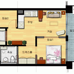 칼라링 평면도 주거pc-pj-ua009