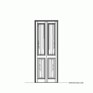 문 양개도어 입면 wd-ed-eb027