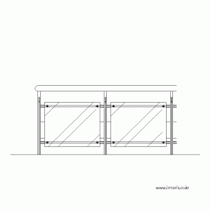 핸드레일/난간 입면 c-hl-eb001