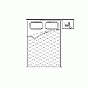더블 침대 평면 f-bd-pc019