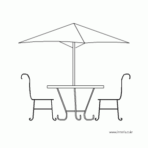 파라솔 입면 f-tp-e005