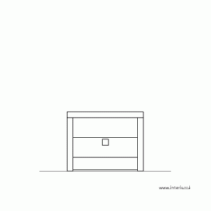 수납장/사이드테이블 입면 f-fa-ea007