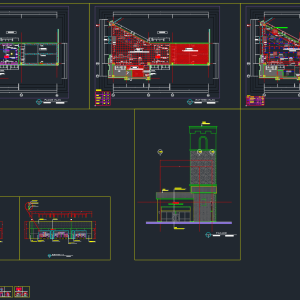 아울렛 의류매장 평면도/천장도/입면도