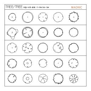 조경 나무 평면도 모음 Magnicad t-tpa tree700