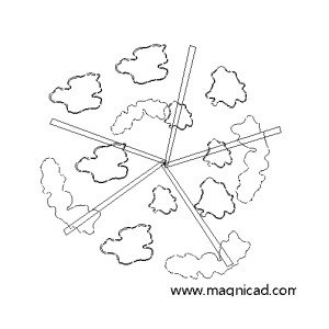 조경 나무 평면도 캐드소스 t-tpb023