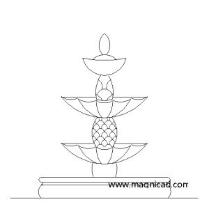 조경 시설물 분수대 t-ext fountain ea003
