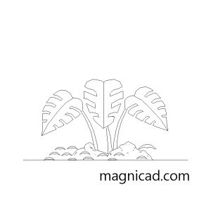 조경/식물/화초cad dwg t-fea103