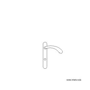 캐드소스 문손잡이 입면 w-ha-ec002