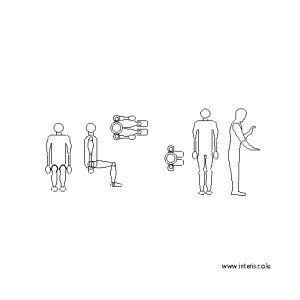 캐드소스 사람 인체치수 모델 p-menl-me001