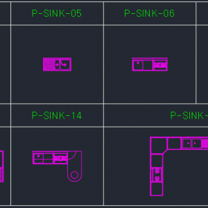 캐드소스 - 주방 - 싱크대 - 주방싱크대모음
