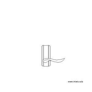 캐드소스 문손잡이 입면 w-ha-ec013