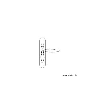 캐드소스 문손잡이 입면 w-ha-ec003