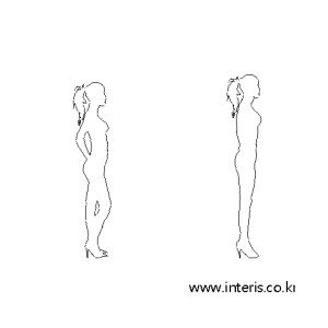 캐드소스 사람 여자 p-woman-me001