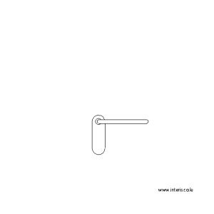 캐드소스 문손잡이 입면 w-ha-ec001