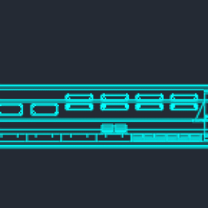 기차 KTX/TGV 입면도 캐드