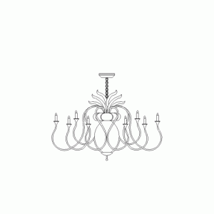 샹들리에 입면 l-c-eb006