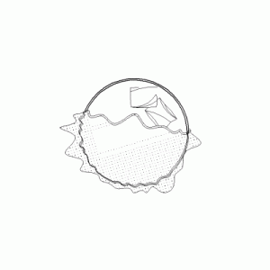 침대 원형 F-BD-PF002
