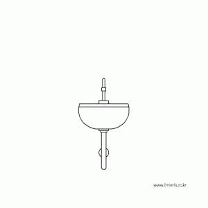 세면대 입면 b-la-ea002