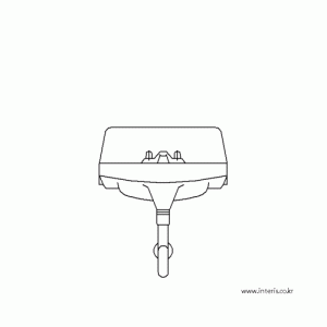 세면대 입면 b-la-ea004