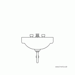 세면대 입면 b-la-ea005