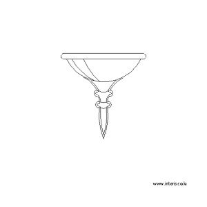 벽등/벽부등 입면도 l-wl-ea069