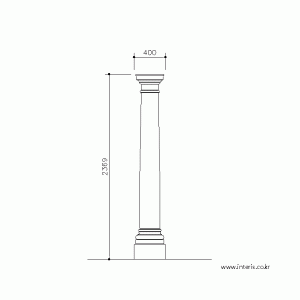 기둥 디자인 입면도 c-co-ea008