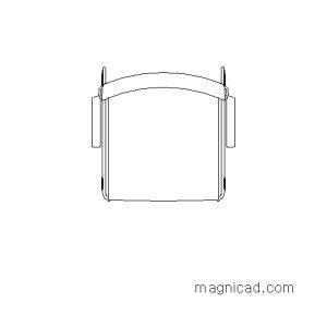 바퀴달린 의자 평면 캐드 f-ch-pc068