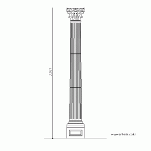 기둥 디자인 입면도 c-co-ea013