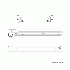 가구부속 서랍장 레일 d-f-rail001