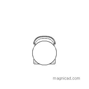 캐드소스 가구 의자 평면도 f-ch-pa365