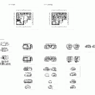 병원 인테리어 평면/천정/입면